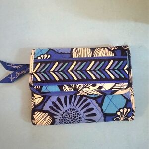 Vera Bradley Blue Bayou Floral  Trifold Wallet